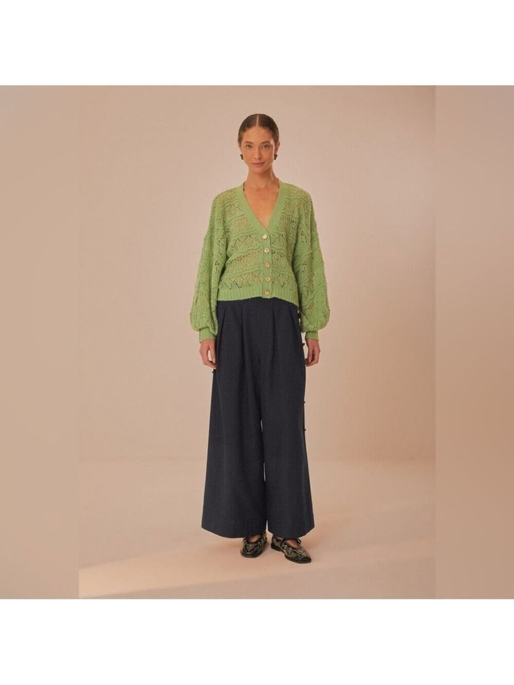 Farm Rio Black Button Pants